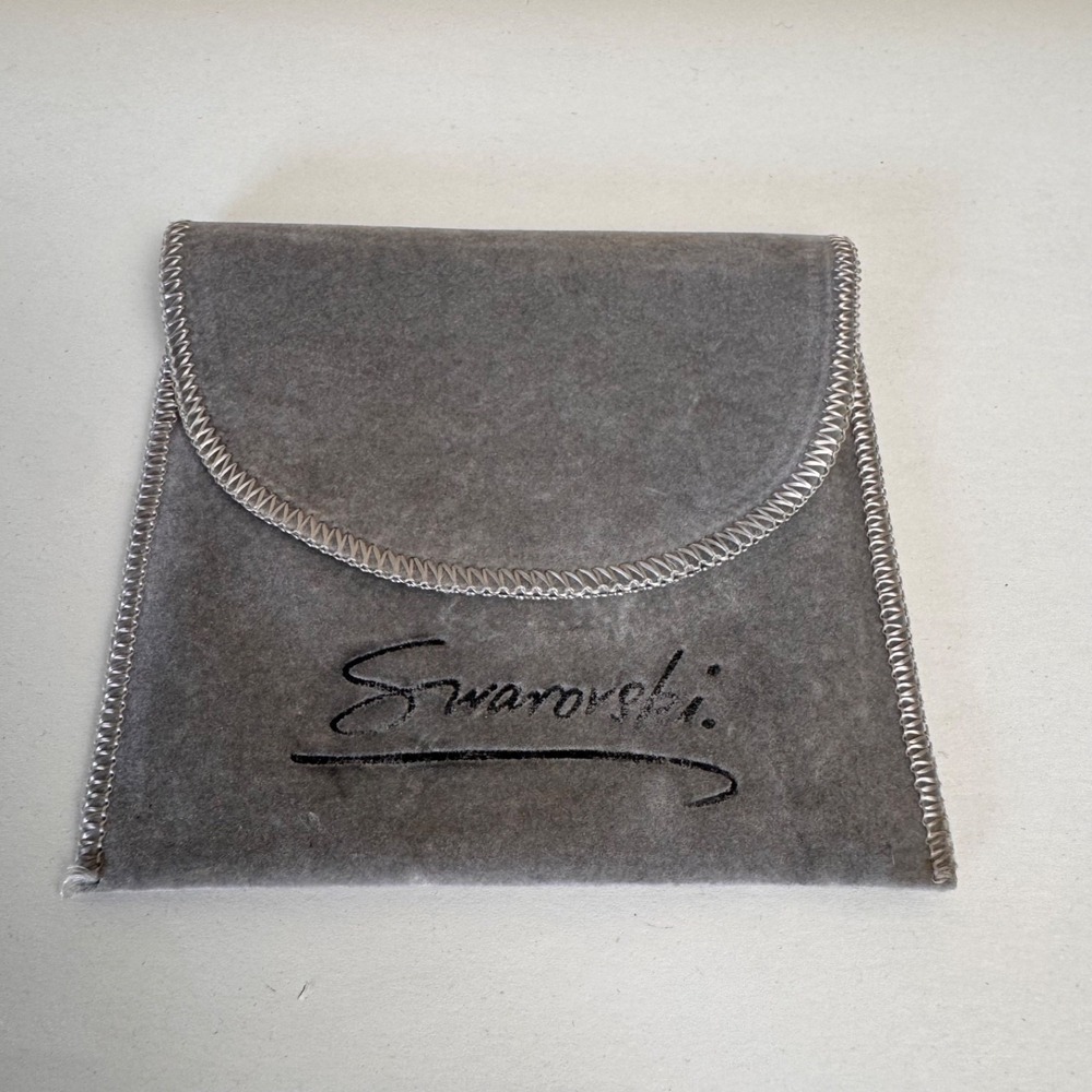 Swarovski Jewelry Pouch Vintage Gray Storage Envelope Dust Bag Empty